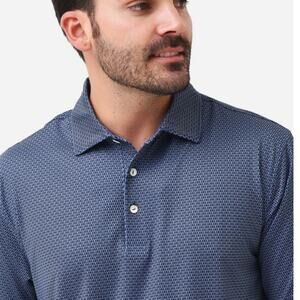 Peter Millar Medium Rise and Glide Summer Comfort Polo Navy MF22EK07S NWT $110
